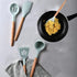 Kitchen Utensils Set, 5 Pcs Non-Stick Silicone Kitchen Cooking Utensils with Wooden Handle, Kitchen Spatula Cookware Utensils Set, Heat Resistant ...