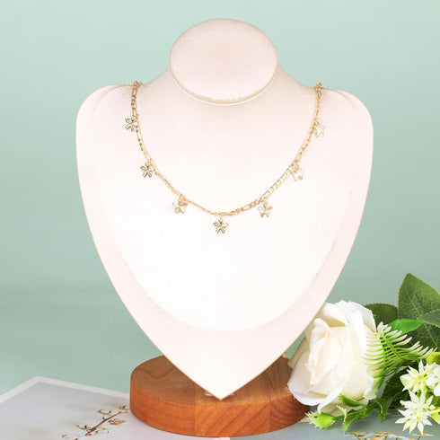 KYUNHOO 16.4FT/5M Jewelry Chains for Making Jewelry Flat Figaro Chain Links with Butterfly Decoration Gold Plated Brass Chain Roll Chains Bulk for...