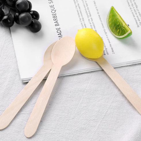 HANSGO 150PCS Wooden Spoons Bulk, Natural Wooden Spoons Small Cutlery for Party Wedding Picnic Camping...