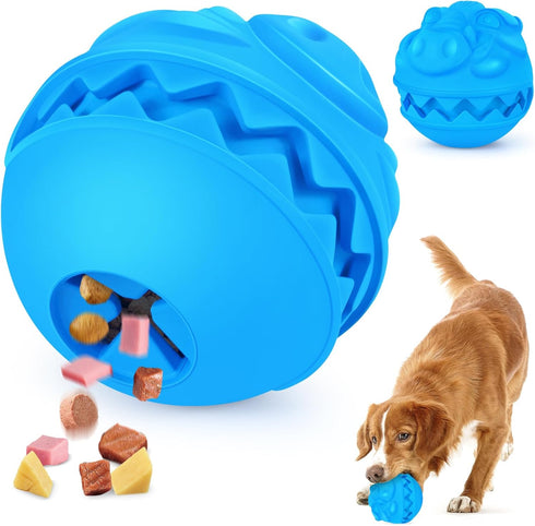 Indestructible Dog Balls Treat Dispensing Dog Toys for Aggressive Chewers Large Medium Breed, Dog Chew Toys Balls for Aggressive Chewers, Interact...