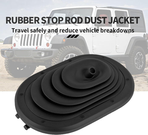52060069Ac Car Gear Shift Boot Cover Replacement for Jeep Wrangler 3.8L 2007-2010, Shift Knob Cover Boot Gear Gaiter Cover Replacement for Jeep Wr...