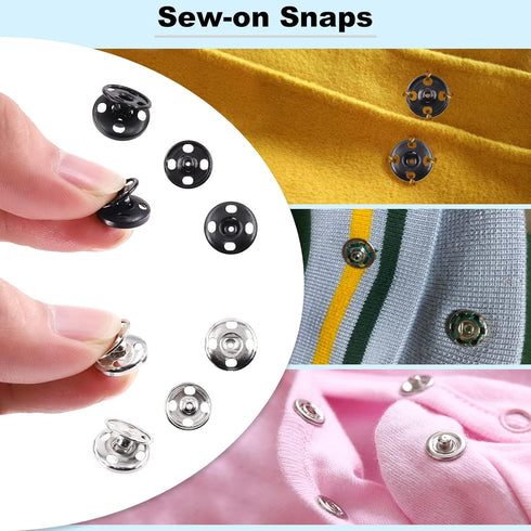 100 Pairs Skirt Hooks and Eyes Hook, Sewing Snaps Fasteners Press Studs Clothing Fixing Tools for Skirt, Bra, Trousers, Clothing, DIY Sewing Suppl...