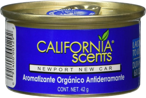 California Scents Spillproof Can Air Freshener Eco-Friendly Odor Neutralizer for Home, Car, & Much More, Newport New Car, 1.5 oz, 12 Pack...