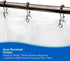 Kenney KN67122 Rust-Resistant Gliding Metal Beaded Shower Curtain Rings with Double Hanging Hooks for Shower Curtain and Standard Shower Curtain R...
