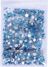 AD Beads 1440 Pieces Mixed Size No Hotfix Glue on Quality Glass Flatback Rhinestones Round Crystal Gems (36 Blue AB)...