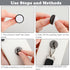 Flutesan 12 Pcs Phone Charm Hook Phone Charms Adhesive Metal Finger Grip Cell Finger Ring Loop Stand for DIY Hanging Round and Heart Holder Cute K...