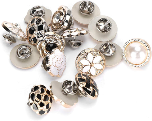 Cover Up Button Pins, 30PCS Brooch Pins for Clothes, Safety Brooch Buttons, Accidental Exposure Prevention Invisible Buttons for Women Girls Cloth...