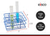 EISCO Blue Epoxy Coated Steel Wire Test Tube Rack, 20 Holes, Outer Diameter Permitted of Tubes 18-20mm or Less, 4 X 5 Format...