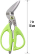 Beaditive Heavy Duty Multipurpose Angled Craft Scissors 7" - Japanese Stainless Steel, Serrated Blade - Craft Shears for Cardboard, Plastic, Leath...
