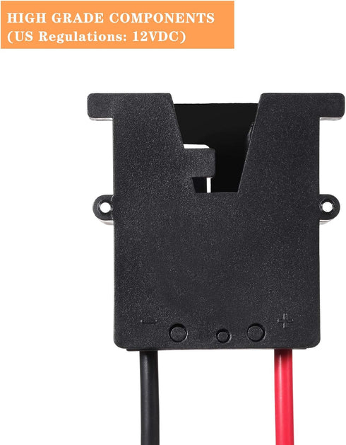 Weewooday 2 Pieces Wire Harness Connector for 12-Volt SLA Battery with Heavy Duty 12 Gauge Wires and Safety Fuse Box for Most 12 Volt Kid Ride Toy...