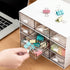 Desk Organizer-Stackable Storage Drawers, Plastic Stackable Drawers Perfect for Collection Small Item/Cosmetic Office Organizer - 3 drawers (White...