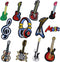 Antrix 12 Packs Iron on Music Guitar Headset Patches, Hip Hop Rock Music Style Embroidery Iron on Sewing on Applique Patches for DIY Rockers Singe...
