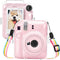 MUZIRI KINOKOO Clear Case for Fujifilm Fuji Instax Mini 12/Polaroid Mini 12 Camera - Hard PVC Protective Case Bag Transparent with Back Photo Pock...