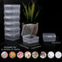 Rocutus 24 Pack Small Clear Plastic Storage Containers with Lids,Beads Storage Box with Hinged Lid for Beads,Earplugs,Pins, Small Items, Crafts, J...