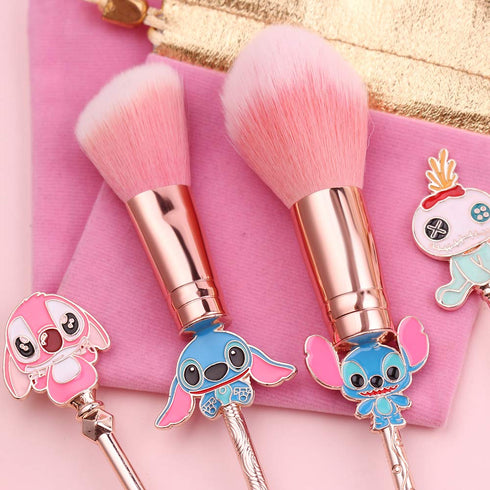 5Pcs Stitch Theme Cosmetic Brushes Set, Interstellar Baby Makeup Brushes, Premium Synthetic Foundation Eyeshades Brush Set Best Gift...