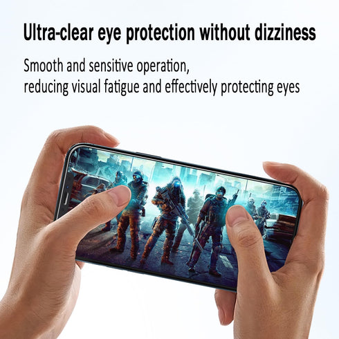 HPTech 2 Pack Screen Protector Designed for iPhone 12 Pro Max 6.7-inch Anti Blue Light Tempered Glass Film, Easy to Install, Bubble Free...