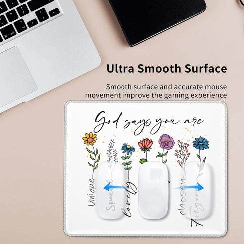 Bible Verse Mouse Pad Inspirational Christian Mouse Pads for Desk Wireless Mouse Floral Computer Office Mousepad for Laptop Cute Desk Accessories,...