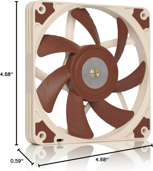 Noctua NF-A12x15 FLX, Premium Quiet Slim Fan, 3-Pin (120x15mm, Brown)...