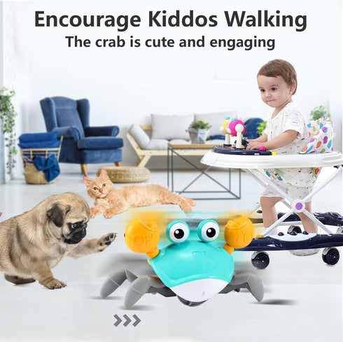 control future Crawling Crab Baby Toy - Infant Tummy Time Toys 3 4 5 6 7 8 9 10 11 12 Babies Boy 3-6 6-12 Learning Crawl 9-12 12-18 Walking Toddle...