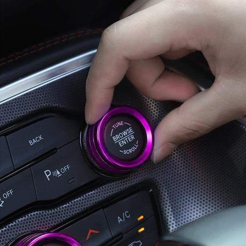 AC Knobs Conditioner Switch Button Cover Compatibility with 2015-2021 Challenger/Charger/Chrysler 300 300s 2013-2018 Ram 1500 2500 3500 Switch Vol...