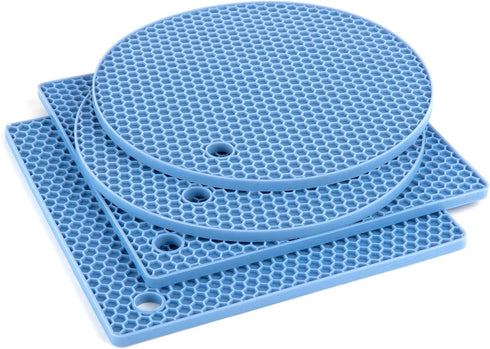 Joyhalo Trivets for Hot Dishes - Hot Pads for Kitchen, Silicone Pot Holders for Hot Pots and Pans, Silicone Mats for Kitchen Countertops, Table, F...