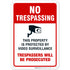 Video Surveillance No Trespassing Sign, CCTV Security Camera, 10x7 Inches, Rust Free .040 Aluminum, Fade Resistant, Made in USA by Sigo Signs...