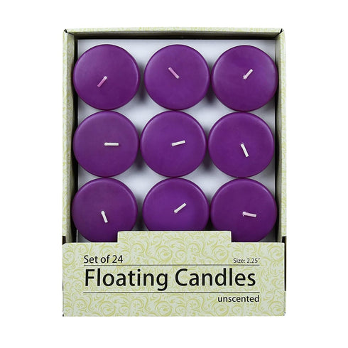 2 1/4 Inch Purple Floating Candles...