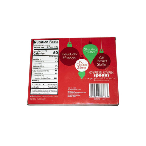 CANDY CANE Spoons, peppermint flavored, (1) box...