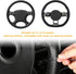 Leather Steering Wheel Cover, Stitch On Wrap, Breathable Anti-Slip Car Steering Wheel Protector for Max Diameter 15'', DIY Sewing with Needle Thre...