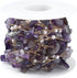 DanLingJewelry 5m Brass Handmade Natural Amethyst Stone Beading Chain Purple Irregular Crystal Chains with Spool for Jewelry Making Supplies...