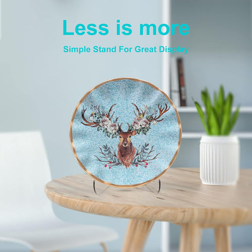 60-Degree Angle Acrylic Plate Stand, 4.5 Inch 5PC Clear Acrylic Display Easel, Clear Tablet Holder for Displaying,4.5" H x 4.5" W x 3.5" D (5 Pack...