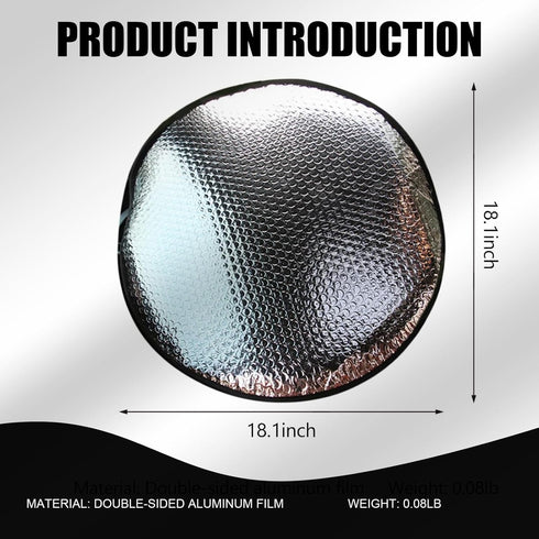 gunhunt 1 Pack Car Steering Wheel UV Reflector, 18.11In x 18.11In Foldable Steering Wheel Heat Insulation Cover, Keep Your Vehicle Cool, Universal...