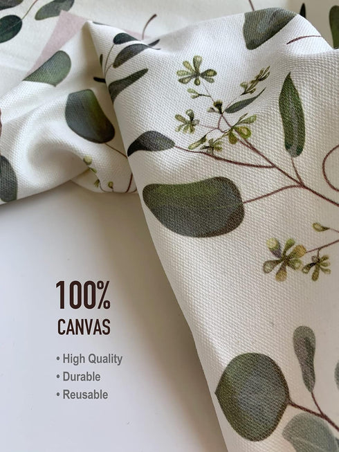 Hglian Grocery Bag Storage Dispenser,Eucalyptus Leaves Plastic Bag Holder,Garbage Shopping Trash Bags Carrier Organizer,Farmhouse Sweet Home Kitch...