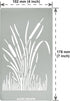Aleks Melnyk No.279 Metal Stencil, Patterns, Bush Reeds, Small Stencil, 1 PC, Template for Wood Burning, Engraving, Crafting, Scrapbook, Art, Orna...