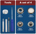 120sets Leather Snaps and Fasteners Kit, 12.5mm Black Snap Fasteners Kit, Leather Snaps, Metal Heavy Duty Snaps with Install Tool for Leather, Clo...