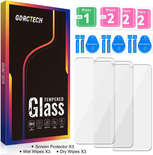 [3-Pack Screen Protector for Samsung Galaxy A34 5G / A34 Tempered Glass, Bubble Free, Easy to Install, 9H Hardness...