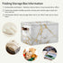 White Gold Marble Storage Basket Bin Large Fabric Toys Storage Cube Box with Handles Collapsible Closet Shelf Cloth Organizer Basket for Nursery B...