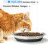 Whisker Fatigue Cat Bowl, SUS304 Stainless Steel Cat Bowls Non-Slip Silicone Bottom for Food and Water for Medium and Large Pets -Set of 2...