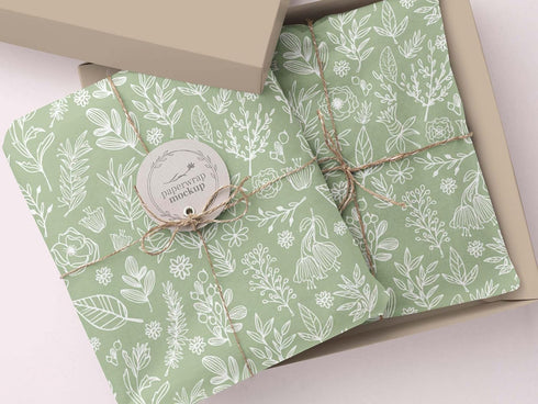 AnyDesign 100 Sheets Sage Green Wildflower Tissue Paper Green White Floral Gift Wrapping Paper Bulk Botanical Greenery Flower DIY Art Craft Paper ...