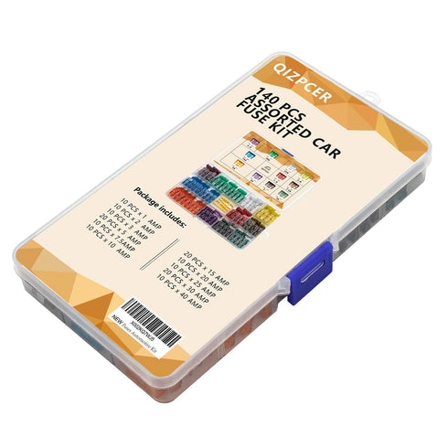 140 Pieces Fuses Automotive - Standard Blade Car Fuse Kit, Auto Fuse Assorted for Marine, RV, Camper, Boat, Truck (1A 2A 3A 5A 7.5A 10A 15A 20A 25...