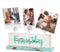 JACKCUBE DESIGN Multi-Photo Display Boho Tabletop Decor Wooden Double Side Memos, Cards, Gallery Display Block with 3 Wire Clips, Desktop Freestan...