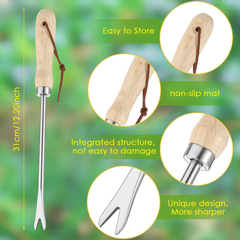 CHENGU 2 Pack Weeder Tool with Ergonomic Handle Manual Weeders Weed Puller Weeding Tool Garden Tools Gardening Tools for Lawn Garden Yard Farmland...