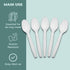 Disposable White Plastic Spoons, Plastic Cutlery: Utensils for Parties, Picnics, Office Home & School - 100 Count...