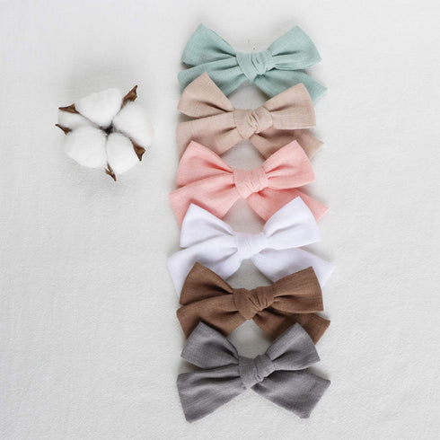 Baby Girl Hair Clips, 12 Pack Large Bows Barrettes Fully Lined Alligator Clip Hair Accessories for Little Girls Toddler Kids Children...