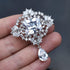 Sparkling Cubic Zirconia Butterfly Brooch Pin Pave CZ Flower Lapel Pin Clear Crystal Pins for Women Bridal...