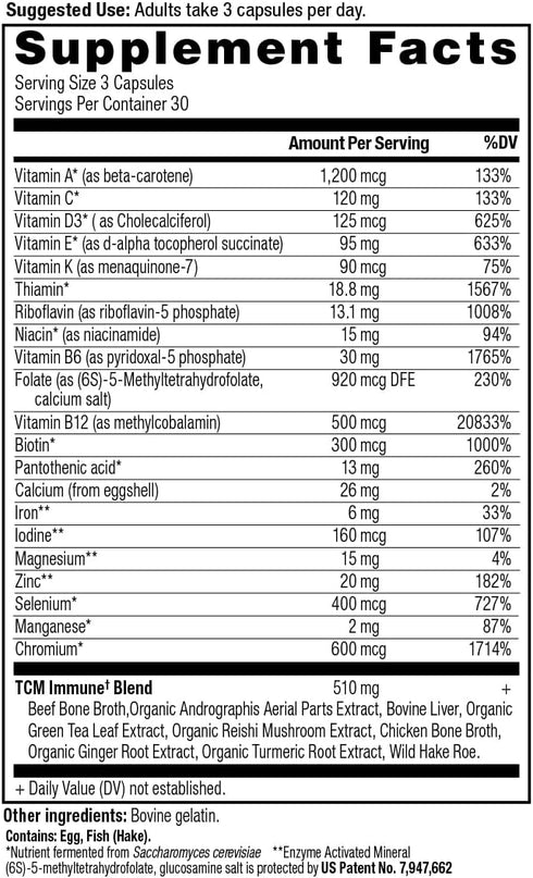 Ancient Nutrition Multivitamin for Immune Support, Immune, 21 Vitamins and Minerals with Vitamin D & C, Turmeric, Supports Immunity, Stress Relief...