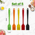 Silicone Basting Pastry Brush, 5 Pack Heat Resistant Cooking Brush for Oil Butter Sauce, Food Brush for BBQ Grill Barbeque Kitchen Baking Cooking...