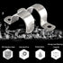 4 Inch Pipe Strap 304 Stainless Steel Conduit Strap 2 Hole Heavy Duty Strap Clamp for Tube Pipe or Wire Cord Installation(102mm 5pcs)...