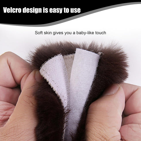 2 PCS Car Seat Belt Protector, 9.8In x 5.1In Imitation Rex Rabbit Fur Soft Shoulder Neck Cover, Backpack Strap Protect Pads, Universal Interior De...