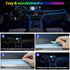 Car Led Strip Lights,Interior Lights,Ambient Lighting Kit With RGB 16 Million Colors Fiber Optics&Music Sync Rhythm,USB Neon Light Accessories for...